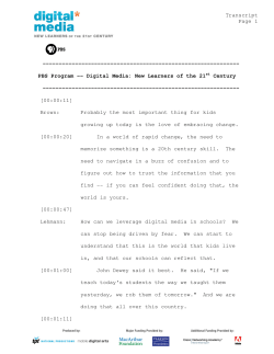 the Digital Media transcript