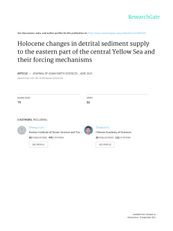 Holocene changes in detrital sediment supply