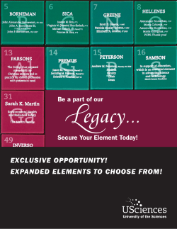 Periodic Table Of Legacies - University of the Sciences in Philadelphia