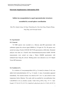 Electronic Supplementary Information (ESI) Sulfate ion