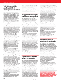 TGN1412: scrutinizing preclinical trials of antibody