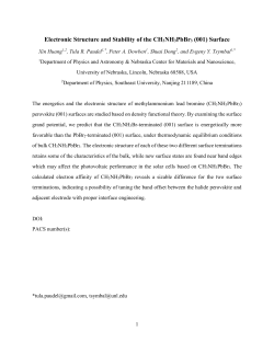Electronic Structure and Stability of the CH3NH3PbBr3 (001) Surface