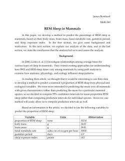 REM Sleep in Mammals
