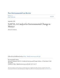 NAFTA: A Catalyst for Environmental Change in Mexico