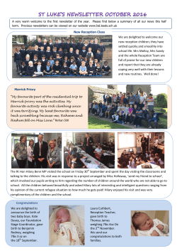Newsletter October 2016