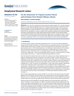 On the interaction of Tropical Cyclone Flossie and emissions from