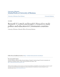 Benneth V. Lottich and Joseph S. Roucek to study politics and