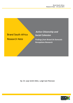 Brand South Africa Research Note June 2015