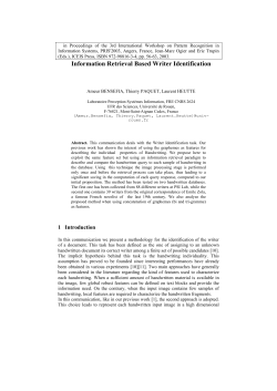 Information Retrieval Based Writer Identification
