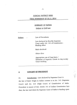 Civil Law Summary - Maharashtra Judicial Academy