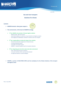 Sea and river transport: Solutions for climate
