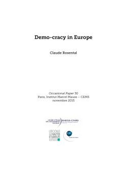 Demo-cracy in Europe - cems