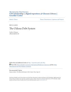 The Odious Debt System - USF Scholarship Repository