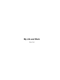 My life and work (biography).