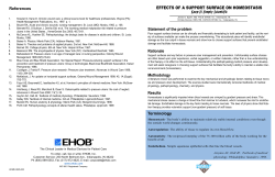 effects of a support surface on homeostasis