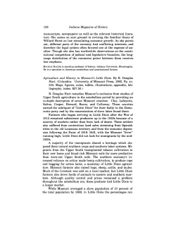Indiana Magazine of History Agriculture and
