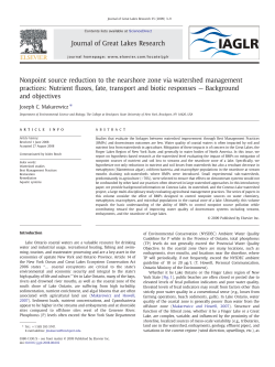 Nonpoint source reduction to the nearshore zone via watershed