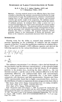 Suspension of large concentrations of sands
