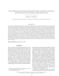 Late Ordovician Glaciation Initiated by Early Land Plant Evolution