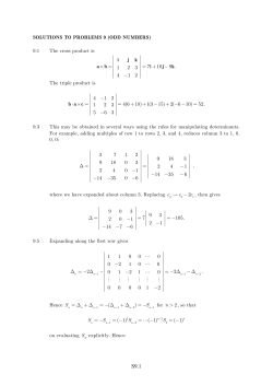 SOLUTIONS TO PROBLEMS 9 (ODD NUMBERS) 9.1 The cross