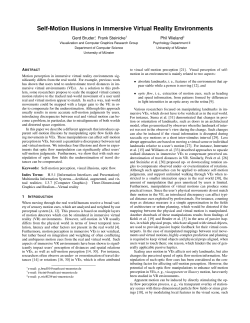 Self-Motion Illusions in Immersive Virtual Reality Environments
