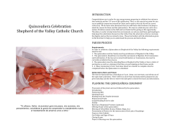 Quincea&ntilde;era Brochure - Shepherd of the Valley Catholic Church