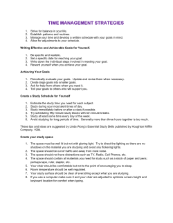 TIME MANAGEMENT STRATEGIES