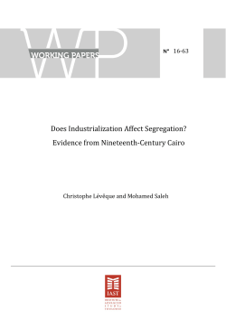 Does Industrialization Affect Segregation? Evidence from