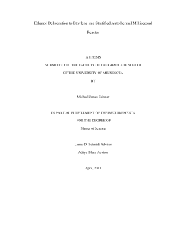 Ethanol Dehydration to Ethylene in a Stratified Autothermal