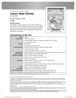Lauren Helps Sammy - Houghton Mifflin Harcourt