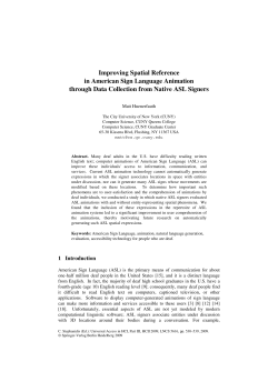 Improving Spatial Reference in American Sign Language