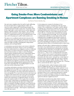 Going Smoke-Free: More Condominiums and
