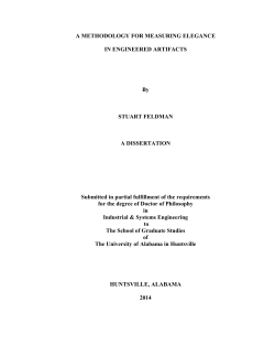 A METHODOLOGY FOR MEASURING ELEGANCE