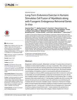 Long-Term Endurance Exercise in Humans Stimulates Cell Fusion