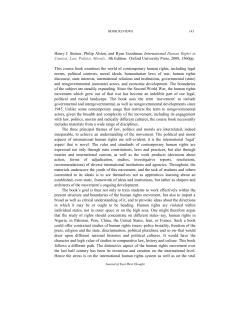 Henry J. Steiner, Philip Alston, and Ryan Goodman, International