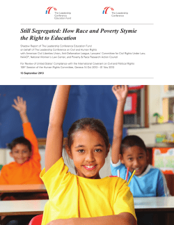 Still Segregated: How Race and Poverty Stymie the Right to Education