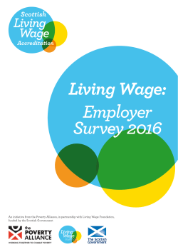 Living Wage: Employer Survey 2016