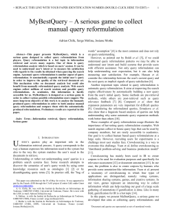 A serious game to collect manual query reformulation
