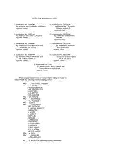 AS TO THE ADMISSIBILITY OF 1. Application No. 16064