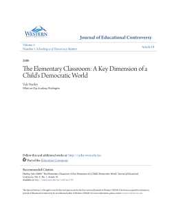 A Key Dimension of a Child`s Democratic World