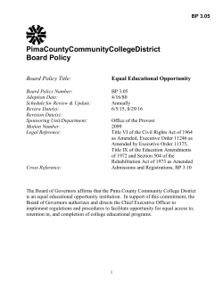 BP 3.05 - Pima Community College