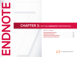 Setting endnote PreferenceS