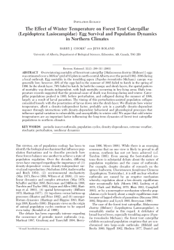 The Effect of Winter Temperature on Forest Tent Caterpillar