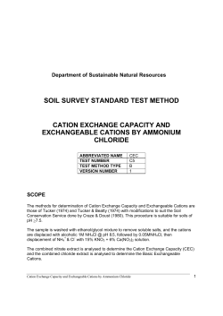 soil survey standard test method cation exchange capacity and