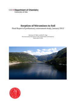 amine sorption to soils - Technology Centre Mongstad