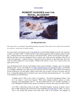 Robert Hughes and the Royal Academy