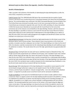 Bethesda Purple Line Minor Master Plan Appendix