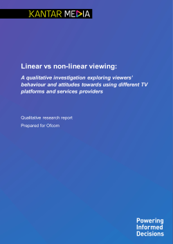 Linear vs non-linear viewing