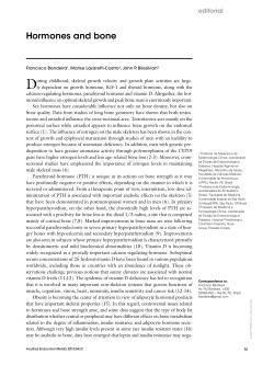 Hormones and bone - Archives of Endocrinology and Metabolism