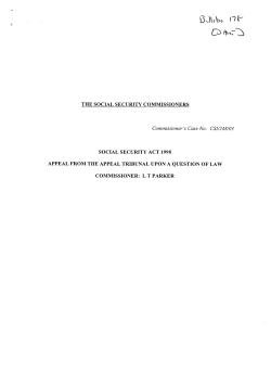 the social security commissioners social security act